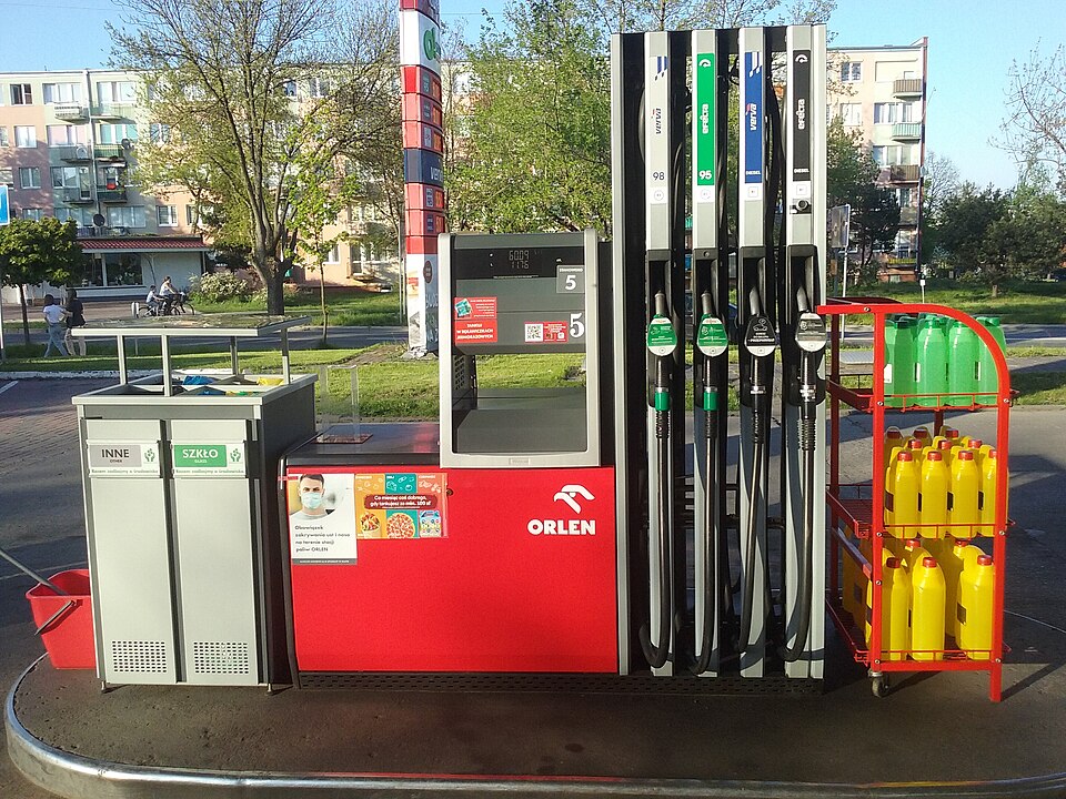 Petrol pump at an Orlen filling station