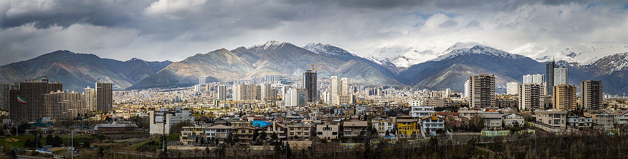 Tehran skyline with the Alborz mountains behind