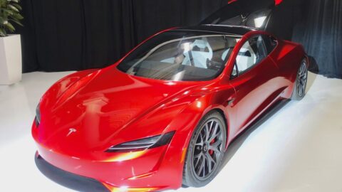Tesla Roadster prototype sports car unveiled with SpaceX thruster package