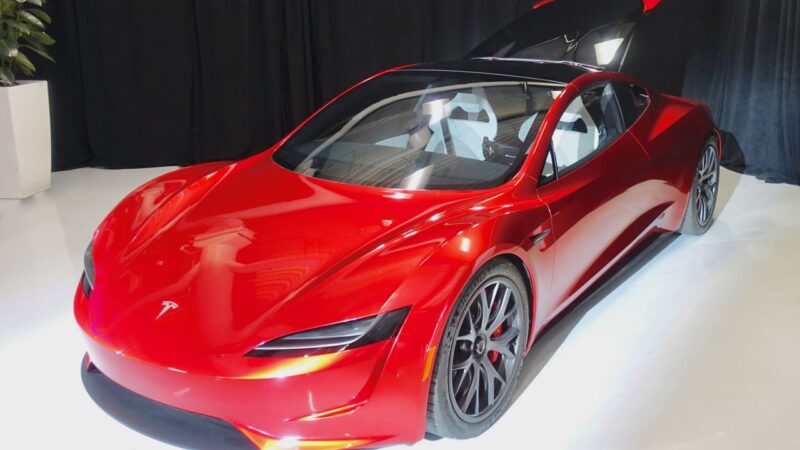 Tesla Roadster prototype sports car unveiled with SpaceX thruster package